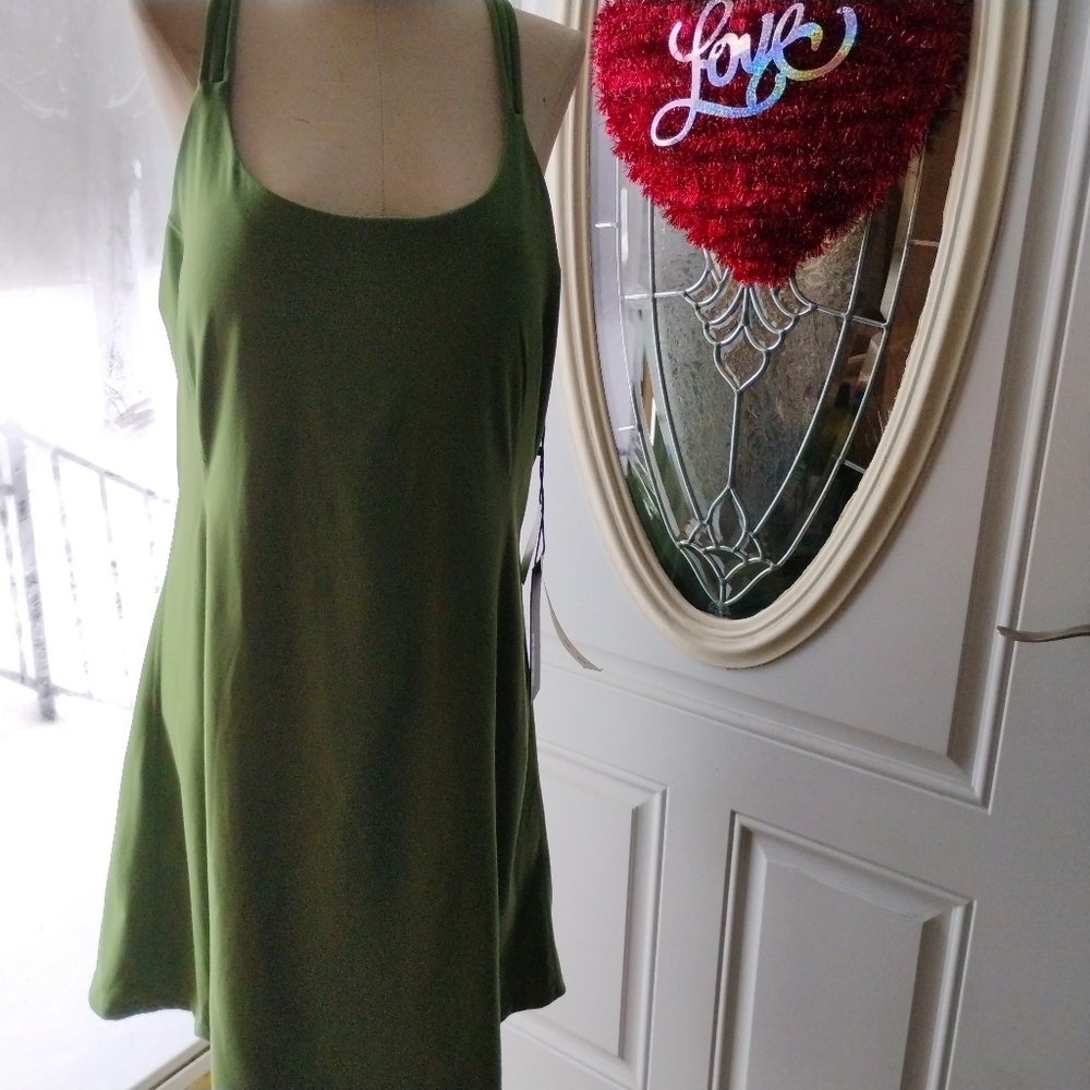 Green Sleeveless Dress Mono B 3xl